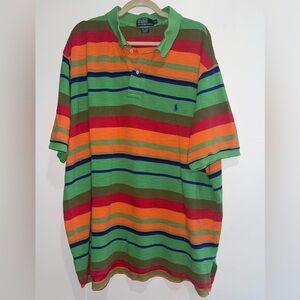 HP🎉🎉🎉Vintage Polo Ralph Lauren MultiColor Stripe Shirt 3XB
